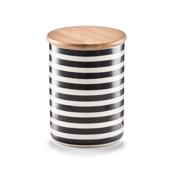 Vorratsdose m.Bambusdeckel "Stripes"