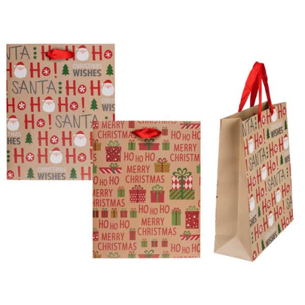 Papier-Geschenktüte, Ho Ho Ho